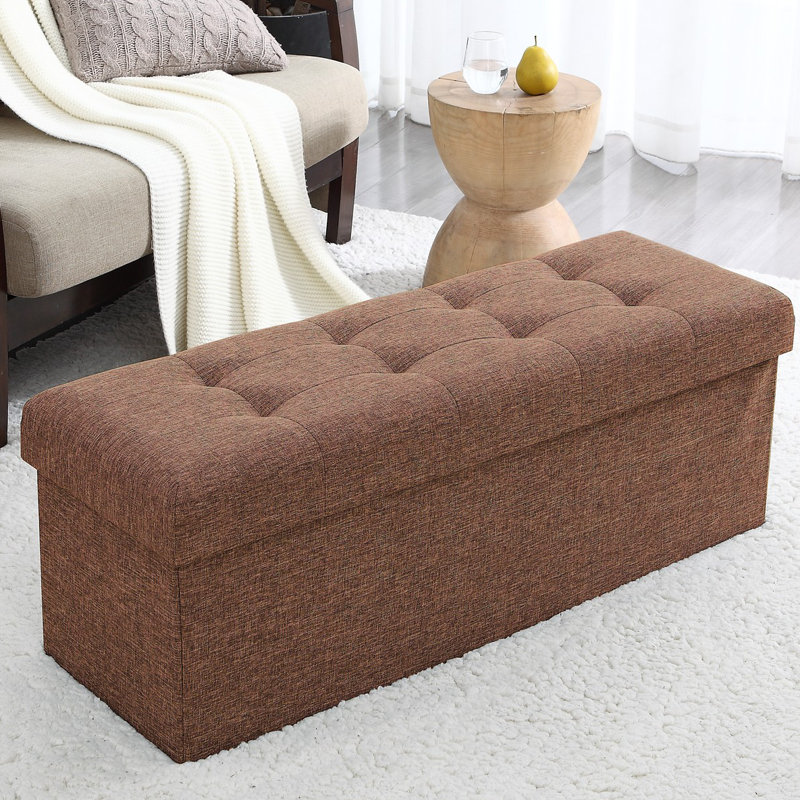 Andover Mills Hiroko Upholstered Flip Top Storage Bench & Reviews